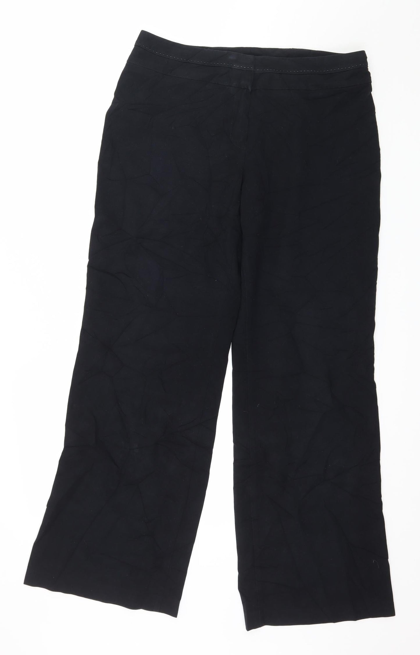Womens UK Size 12 Marks and Spencer Regular Fit  Black Trousers