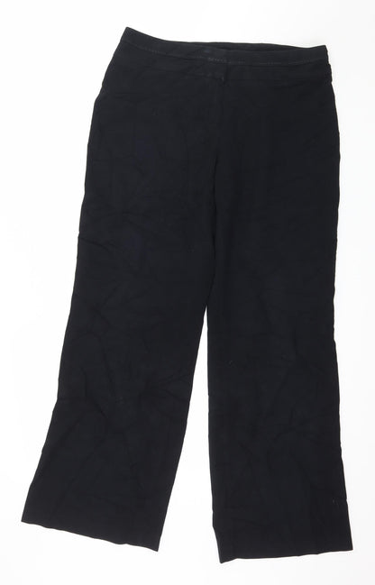 Womens UK Size 12 Marks and Spencer Regular Fit  Black Trousers