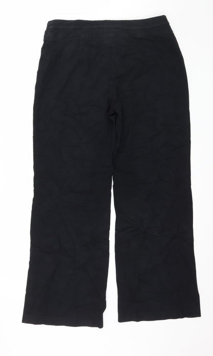 Womens UK Size 12 Marks and Spencer Regular Fit  Black Trousers