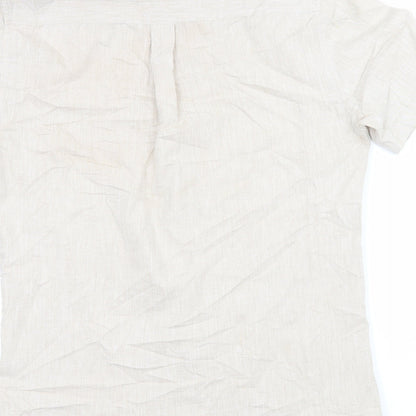 Topman Mens Beige    Button-Up Size S