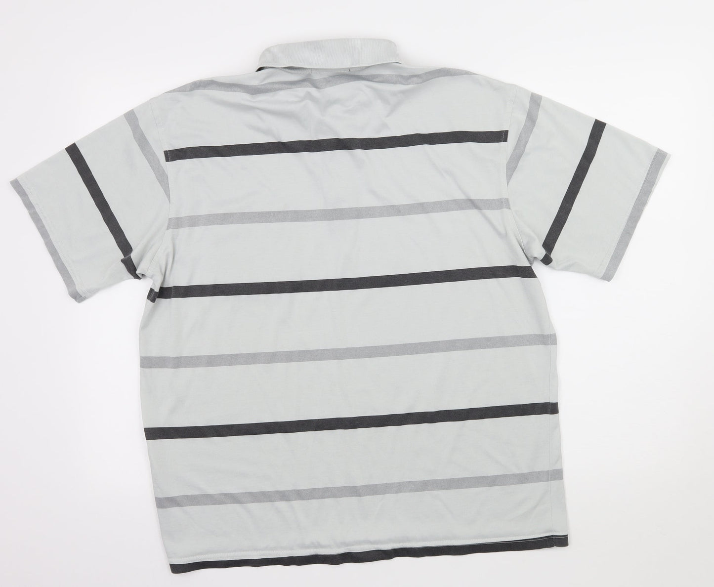 Charles Norton Mens Gold Striped Jersey  Polo Size L