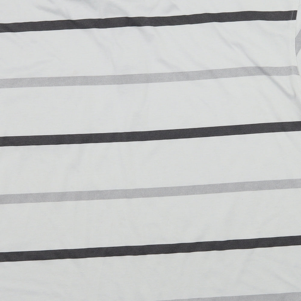 Charles Norton Mens Gold Striped Jersey  Polo Size L