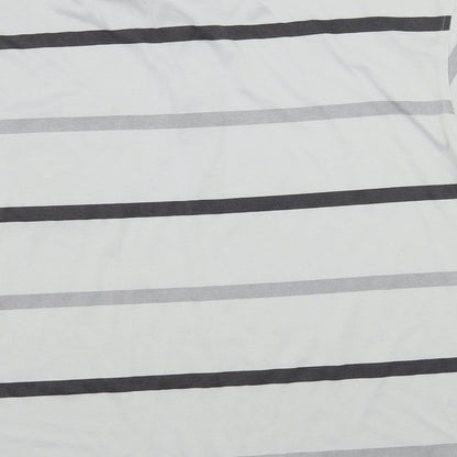 Charles Norton Mens Gold Striped Jersey  Polo Size L