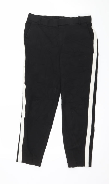 Womens UK Size S Zara Regular Fit  Black Trousers