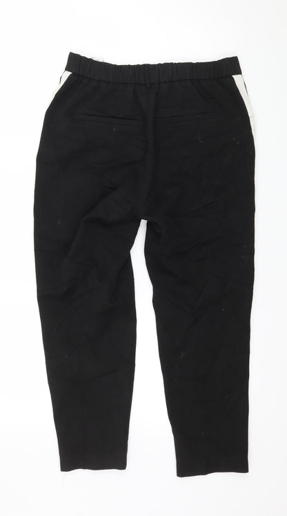 Womens UK Size S Zara Regular Fit  Black Trousers