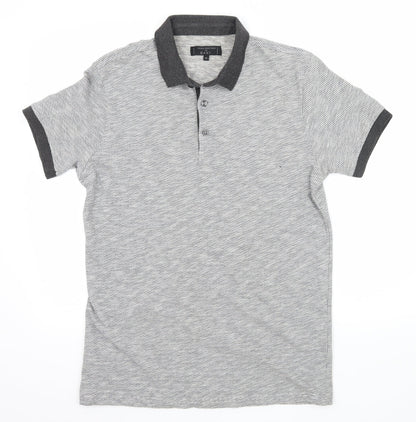 Easy Mens Grey  Jersey  Polo Size M