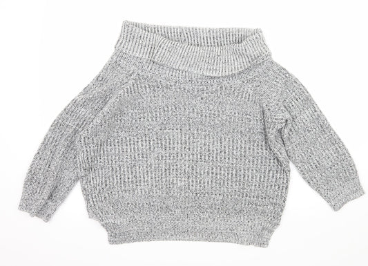 New Look Womens Grey  Knit Pullover Jumper Size 12
