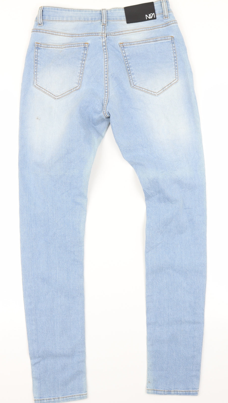 Mens UK Size 30 in No91 Regular Fit Skinny Blue Jeans