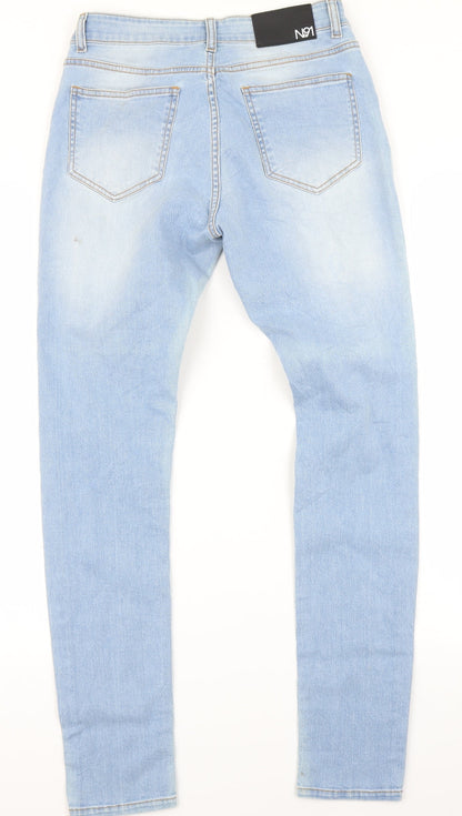 Mens UK Size 30 in No91 Regular Fit Skinny Blue Jeans