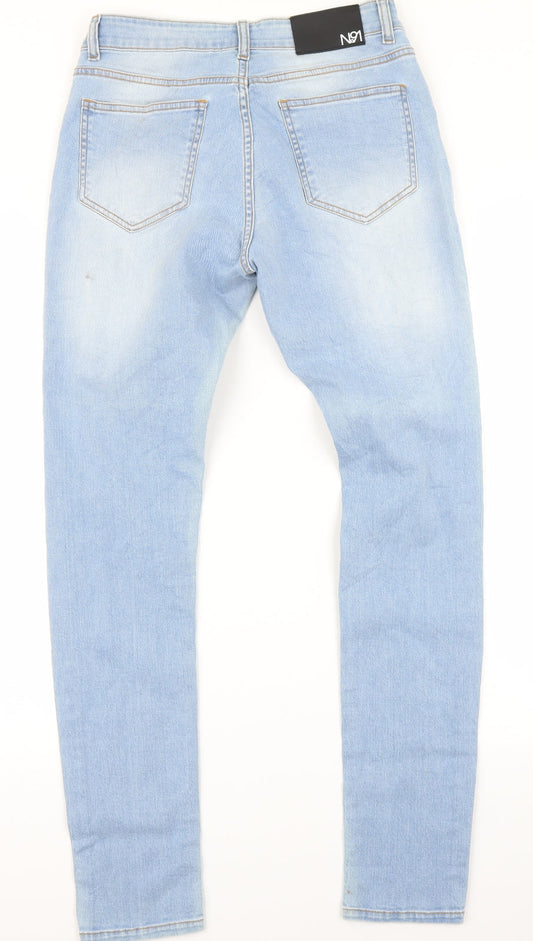 Mens UK Size 30 in No91 Regular Fit Skinny Blue Jeans