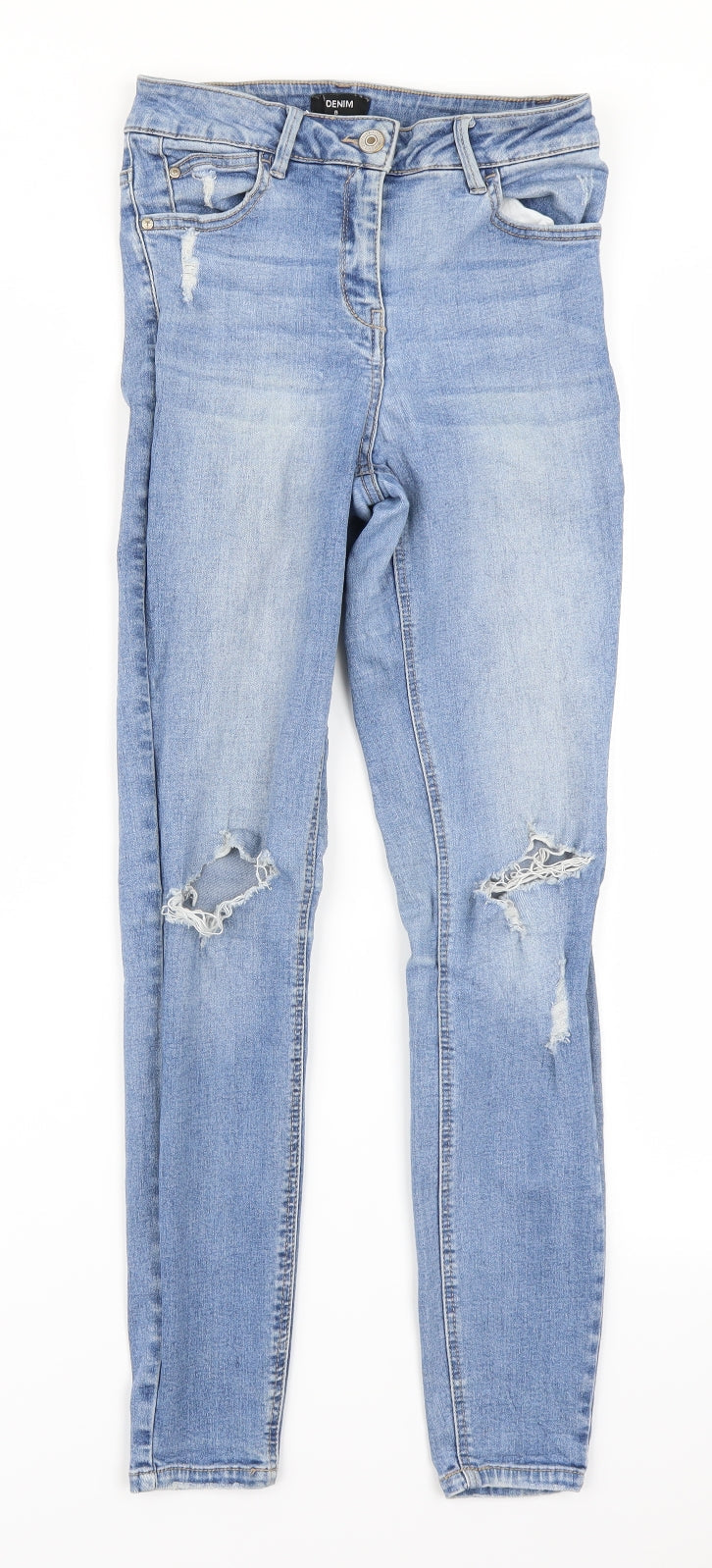 Matalan Womens Blue  Denim Skinny Jeans Size 8 L25 in