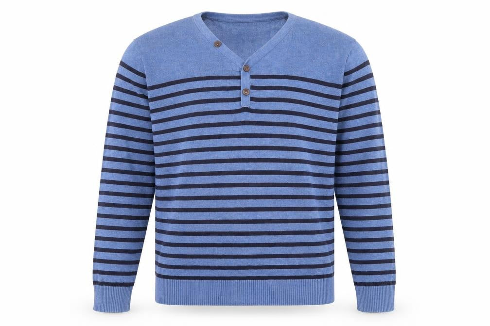 Mens UK Size L Easy Blue Pullover Jumper
