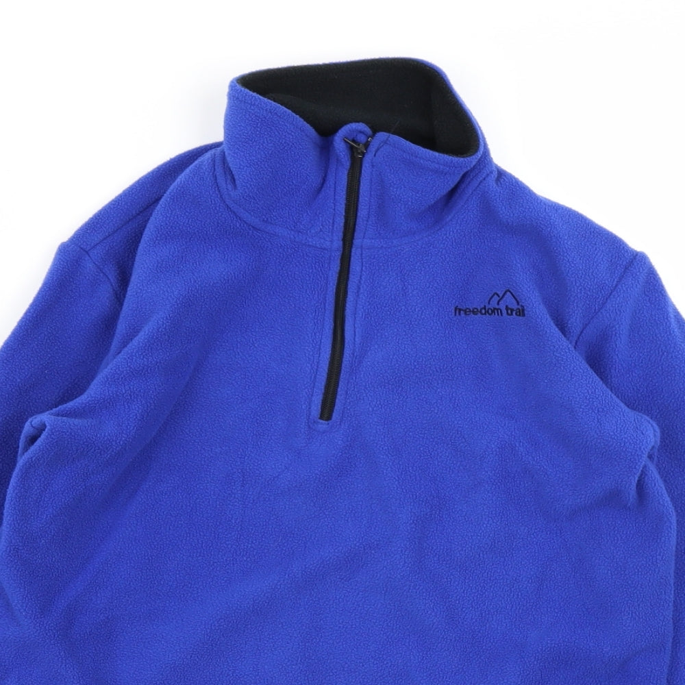 Freedom Trail Womens Blue  Fleece Pullover Sweatshirt Size 4