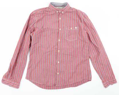 Mens UK Size M NEXT Red  Button-Up Long Sleeve Casual Shirt