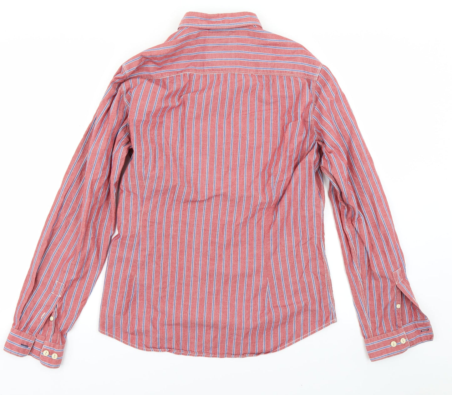 Mens UK Size M NEXT Red  Button-Up Long Sleeve Casual Shirt
