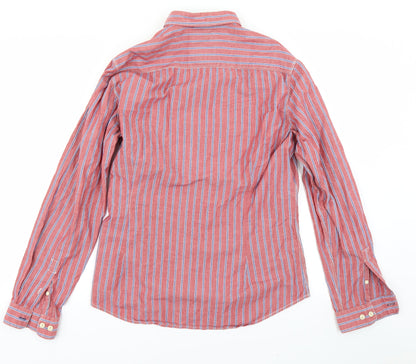 Mens UK Size M NEXT Red  Button-Up Long Sleeve Casual Shirt