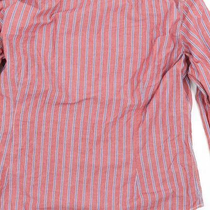 Mens UK Size M NEXT Red  Button-Up Long Sleeve Casual Shirt