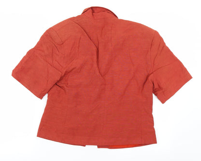 Studio Womens Orange   Jacket Blazer Size 14