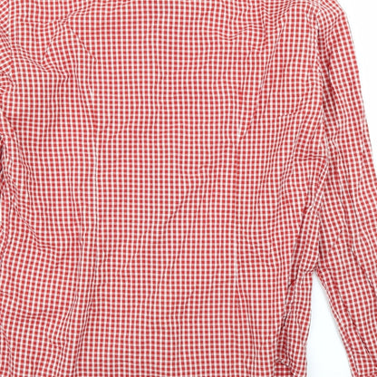 Zara Mens Red Check   Button-Up Size S