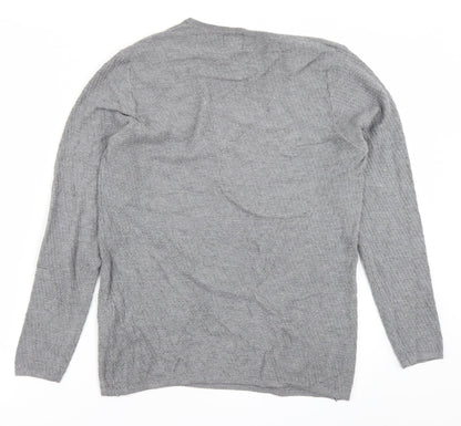Womens UK Size M Zara Grey Basic T-Shirt