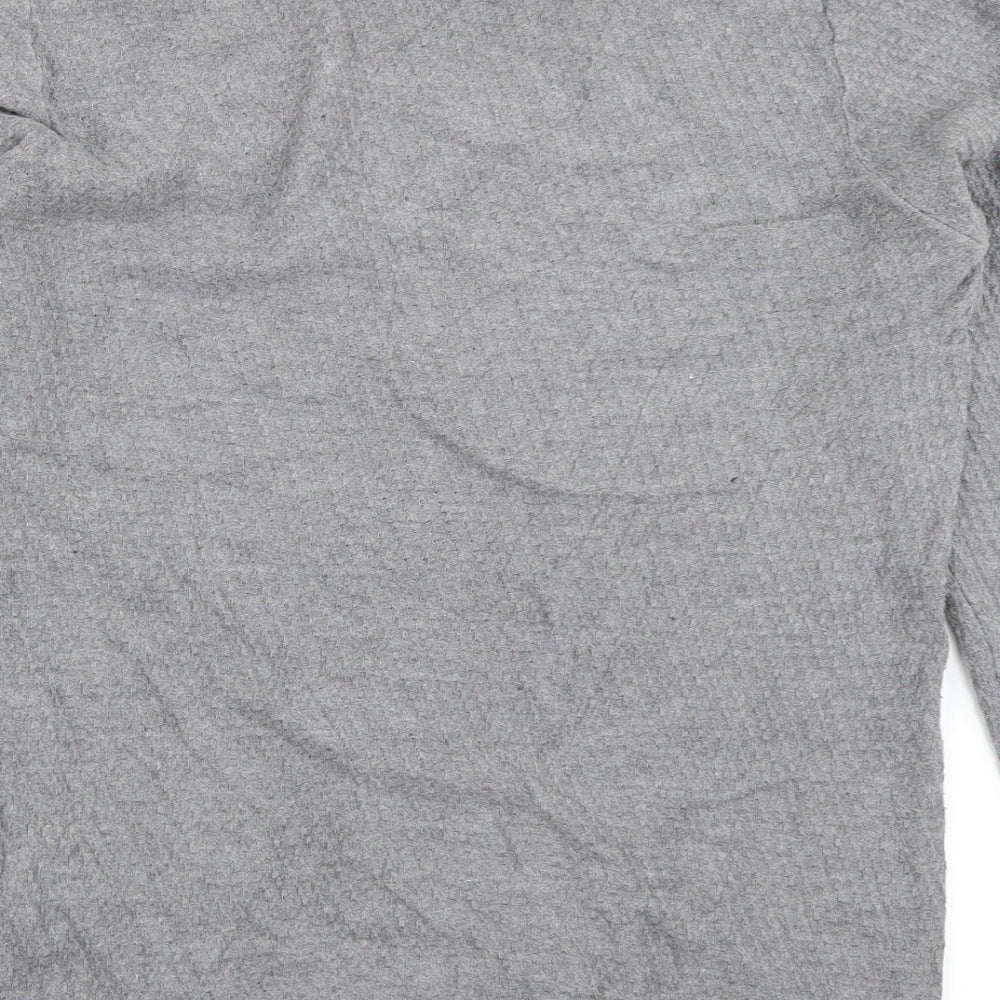 Womens UK Size M Zara Grey Basic T-Shirt