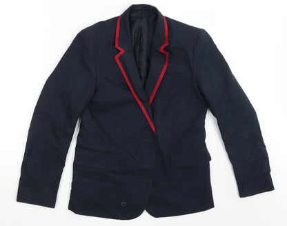 Womens UK Size One Size Preworn Regular Blue Suit Jacket
