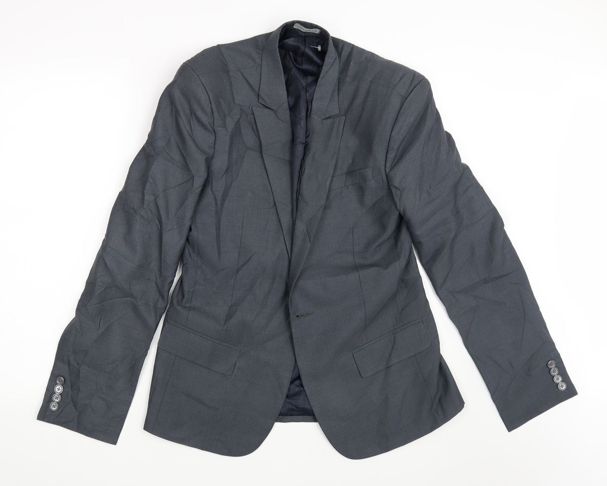 Additional front view of Fashion women’s grey jacket suit jacket one size