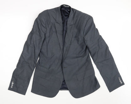 Additional front view of Fashion women’s grey jacket suit jacket one size