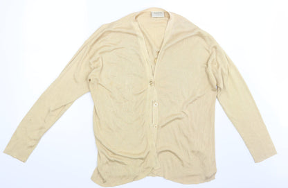 Suchita Womens Gold   Cardigan Jumper One Size
