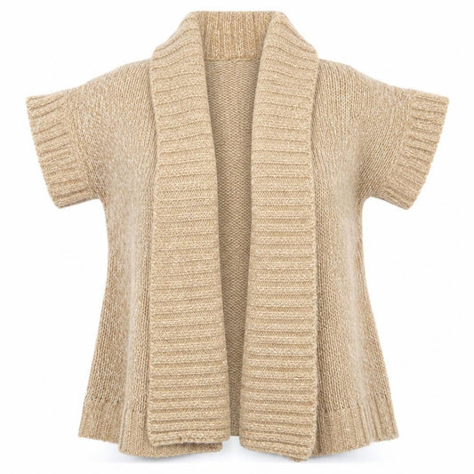 Womens UK Size 10 Isle Beige Cardigan Jumper