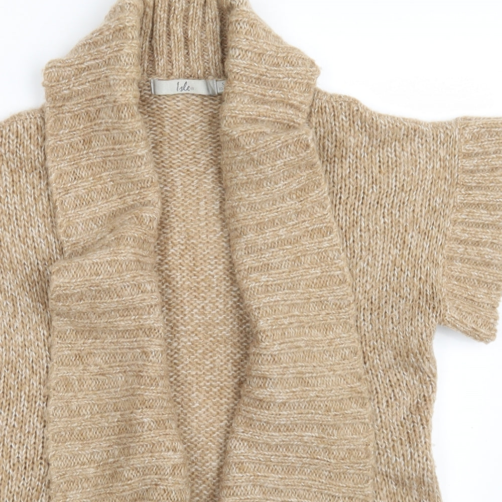 Womens UK Size 10 Isle Beige Cardigan Jumper