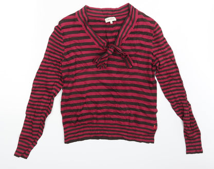 Jackpot Womens Multicoloured Striped  Pullover Sweatshirt Size M