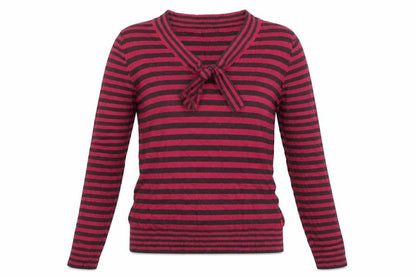 Jackpot Womens Multicoloured Striped  Pullover Sweatshirt Size M