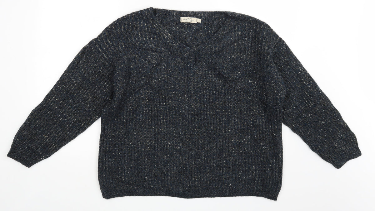Nada del Riccio Womens Blue   Pullover Jumper Size L