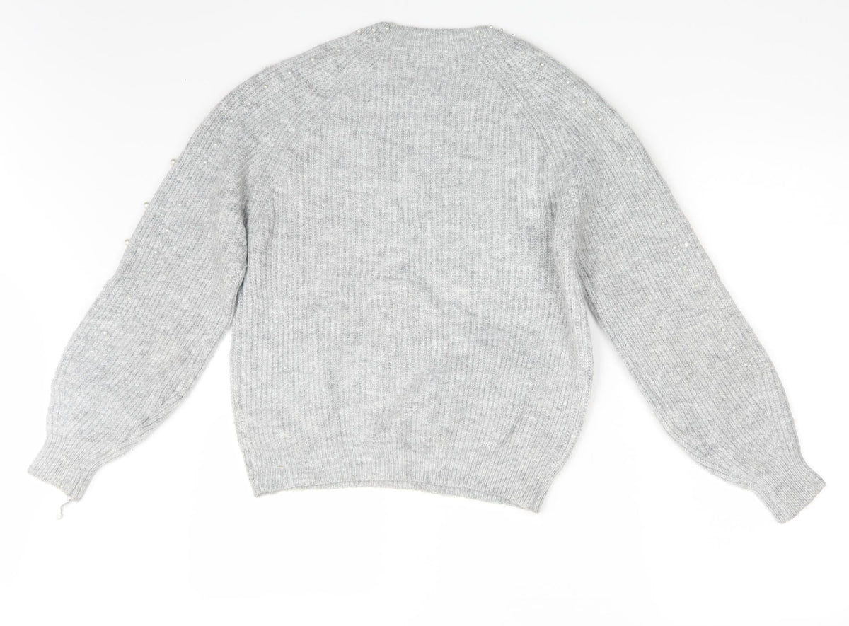 Back view of Papaya women’s grey jumper, size S