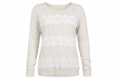 Front view of Red Herring women’s ivory pullover sweatshirt, size UK 8