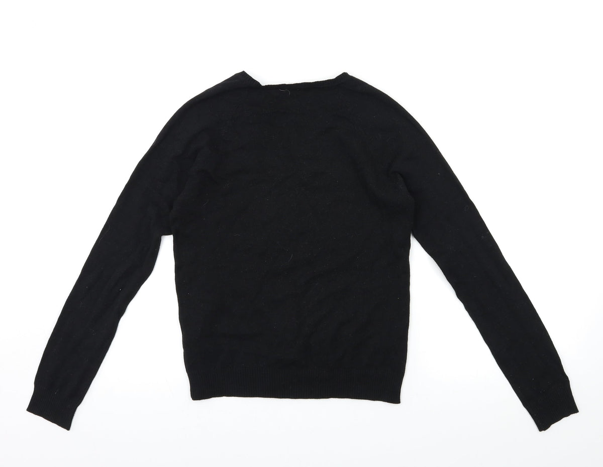 Preworn Womens Black  Knit Pullover Jumper Size L