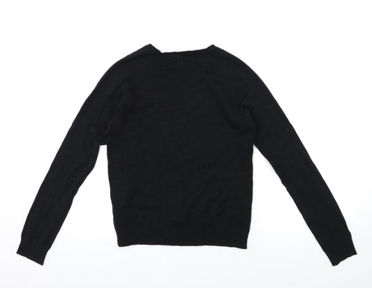 Preworn Womens Black  Knit Pullover Jumper Size L