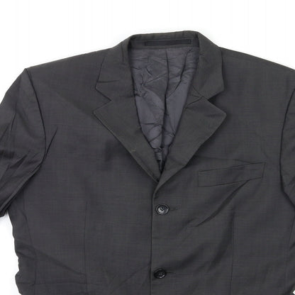 Mens UK Size 46 Preworn Regular Grey Suit Jacket