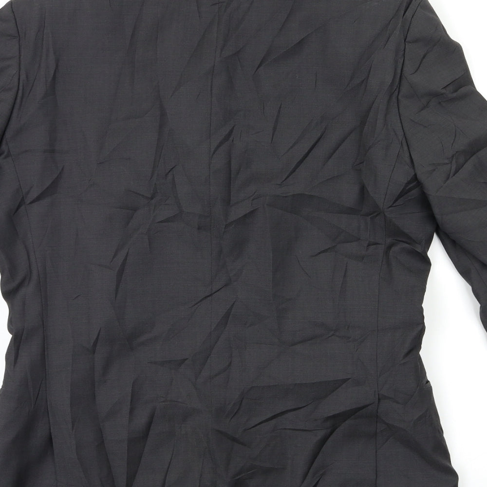 Mens UK Size 46 Preworn Regular Grey Suit Jacket