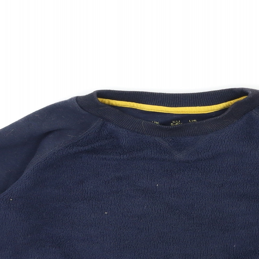 F&F Boys Blue   Pullover Sweatshirt Size 5-6 Years