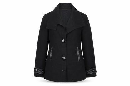 Womens UK Size 6 La Redoute Black Overcoat