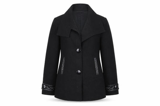 Womens UK Size 6 La Redoute Black Overcoat