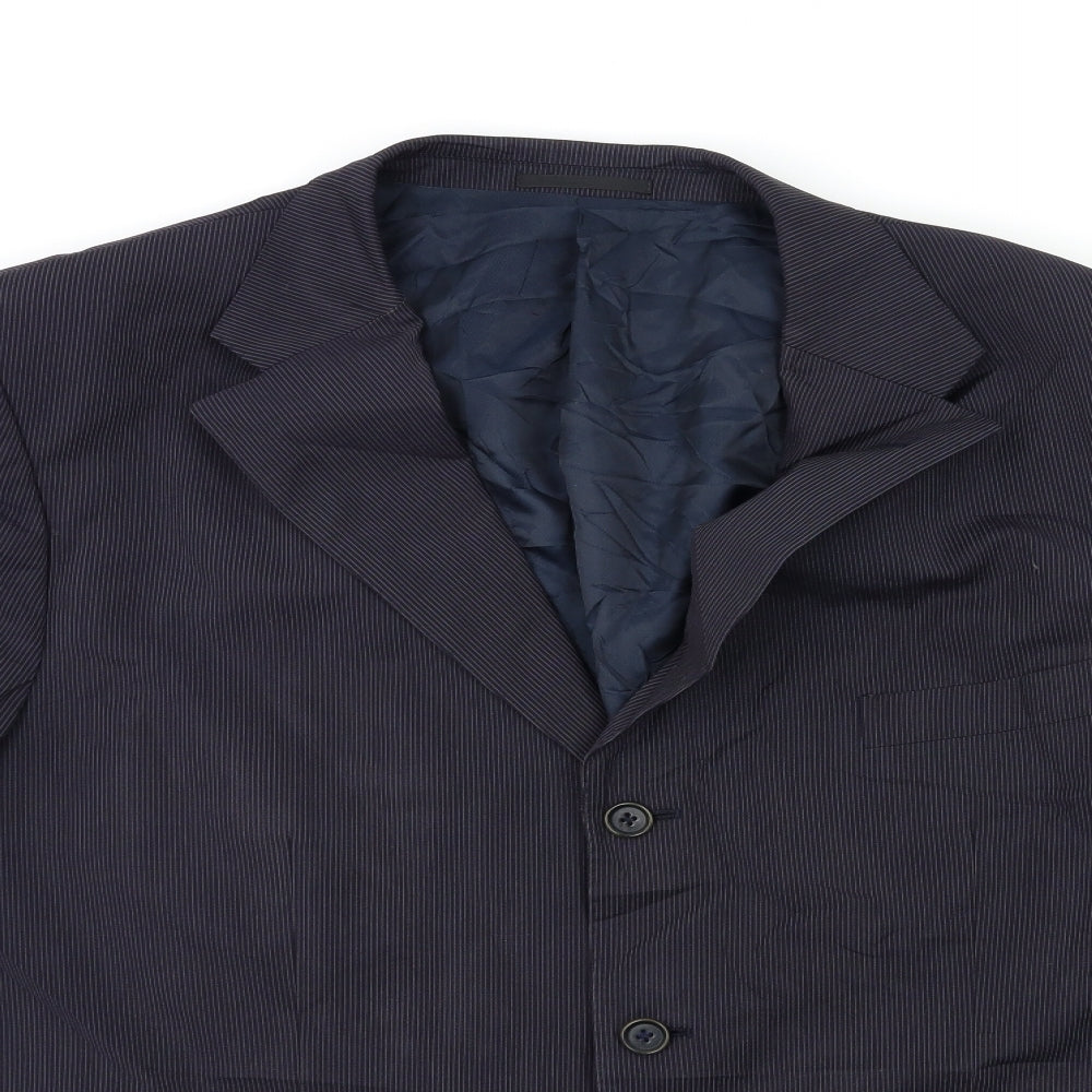 Mens UK Size 48 Preworn Regular Blue Suit Jacket
