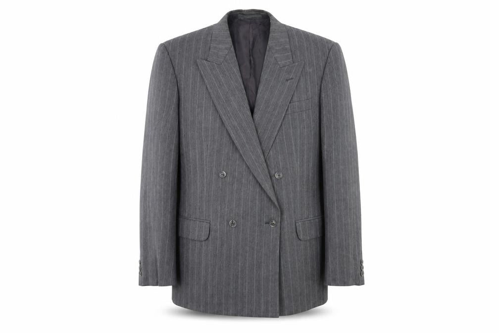 St Michael Mens Grey Striped Jacket Suit Jacket Size 42