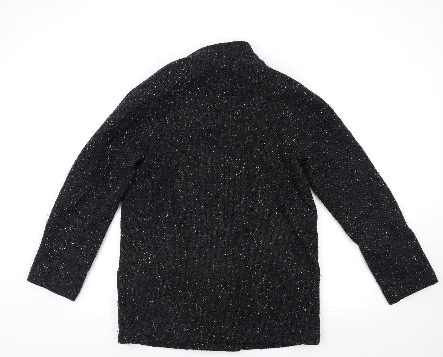 Womens UK Size M Mango Black Overcoat