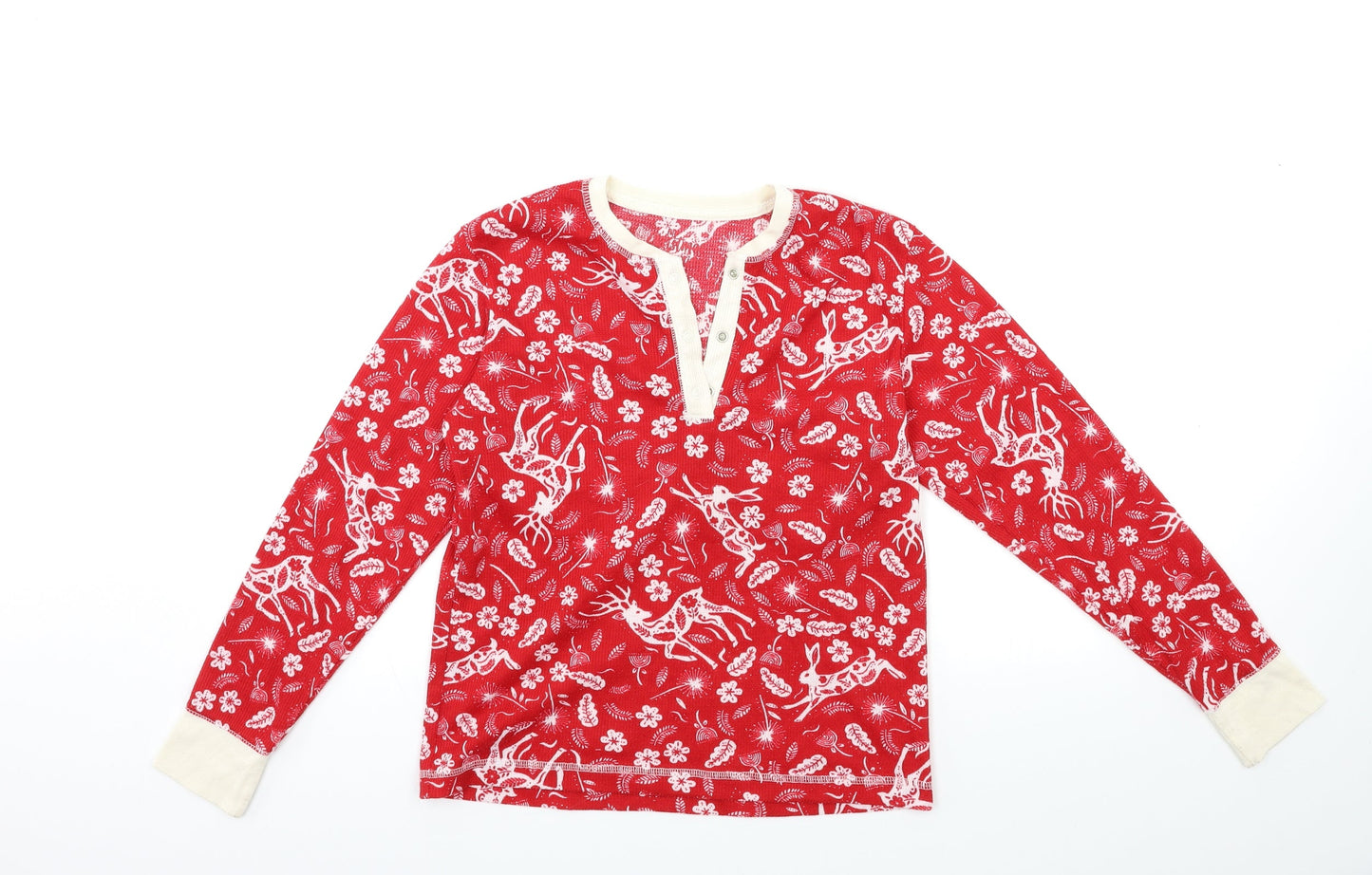 Matalan Girls Red Floral  Basic T-Shirt Size 13 Years