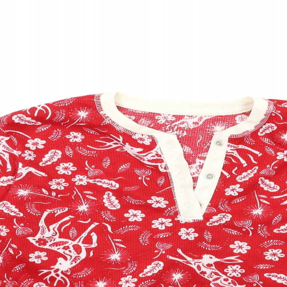 Matalan Girls Red Floral  Basic T-Shirt Size 13 Years