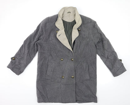Womens UK Size 12 Preworn Grey Overcoat