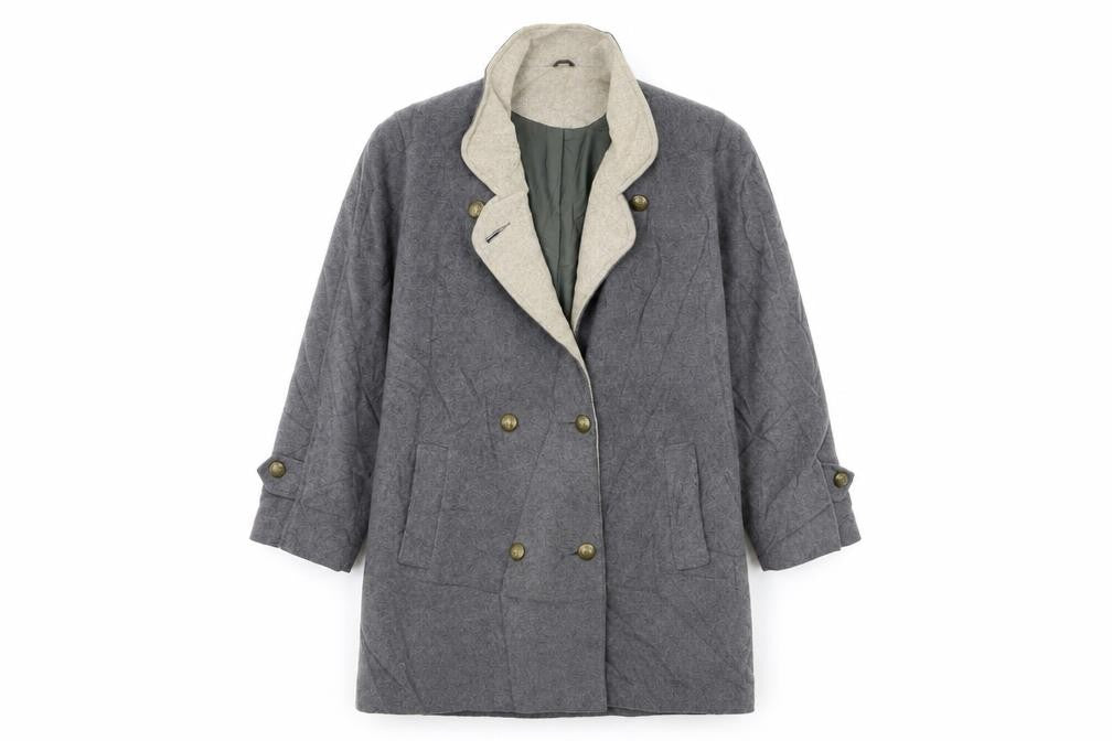 Womens UK Size 12 Preworn Grey Overcoat